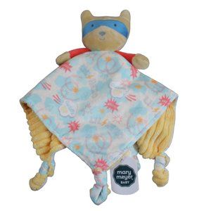 Mary Meyer Lil Hero Security Blanket Lovey Blue Knotted Plush Baby Infant NWT